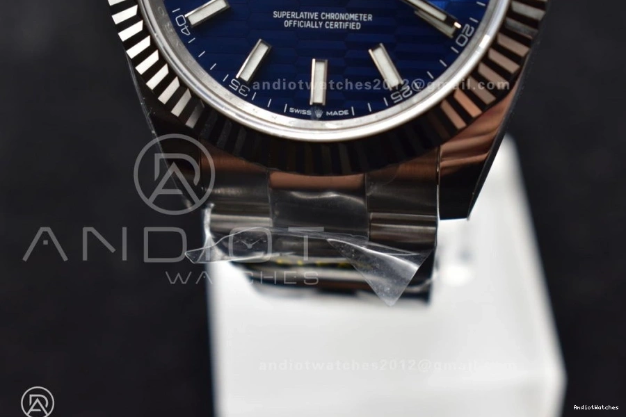 Oyster Textured 904L 41 Blue DateJust 637 TimelessDesign 126334 Clean On Steel 1:1 Best VR Dial Edition Bracelet 0323